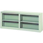 Office - 【別途送料あり】プラス（PLUS）　18406）KR　引違い書庫（ガラス戸）　SG−602FR　LGY　【品番：SG-602FR LGY】