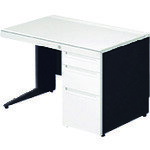 【別途送料あり】プラス（PLUS）　673078）ステージオ　片袖机　ST−117L−4　WS／BK　【品番：ST-117L-4 WS/BK】