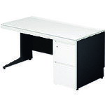 【別途送料あり】プラス（PLUS）　673541）ステージオ　片袖机　ST−F147L−3　WS／BK　【品番：ST-F147L-3 WS/BK】