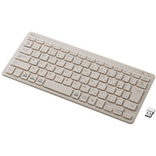 プラス（PLUS）　428851）薄ミニワイヤレスキーボード　TW−KB002GY　【品番：TW-KB002GY】