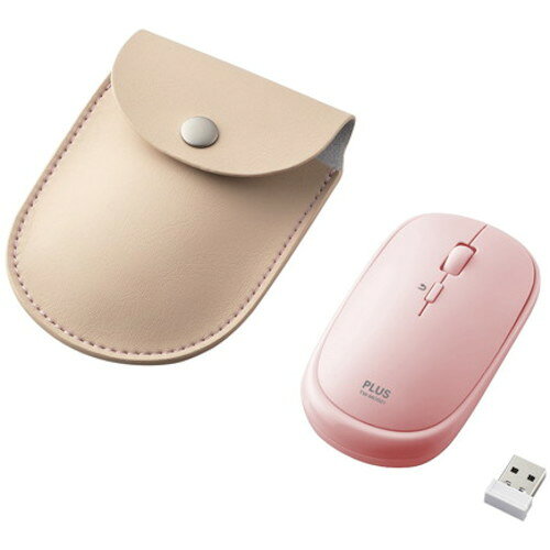 特長 ●カバンに入れて持ち運びやすい、厚さ28mmの薄型設計です。 用途 ●在宅ワーク、フリーアドレスオフィス用に。 仕様 ●色：ピンク ●縦(mm)：104 ●横(mm)：56 ●厚さ(mm)：28 ●インターフェース：USB ●使用電池：単3乾電池1本 ●対応OS：Windows11、10、8.1 macOS 12Monterey ●接続方式：無線 質量・質量単位 ●0.066kg セット内容・付属品 ●ソフトレザー調携帯ケース 【メーカー名】プラス（株） 【メーカー品番】TW-MO001PK