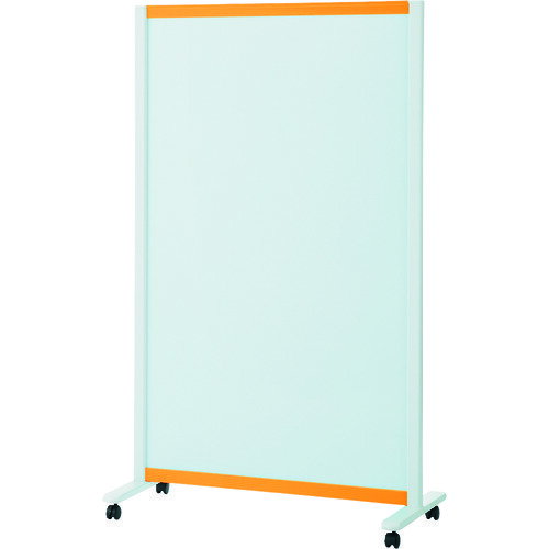 特長 ●ミーティングスペースに便利なパーテーション兼用両面ホワイトボードです。 ●マグネットトレイの位置が自由に変更できるので、座ったままでも書き込みがしやすいです。 仕様 ●間口(mm)：972 ●奥行(mm)：534 ●高さ(mm)：1600 ●パネル厚(mm)：40 ●色：オレンジ ●スタッキング対応 ●GPNエコ商品ねっと掲載 ●キャスター仕様：ストッパー2個付 材質 ●パネル：水性塗装鋼板 ●芯材：段ボール ●フレーム・支柱：アルミ合金（粉体塗装） ●脚：スチール（粉体塗装） 質量・質量単位 ●12.2kg セット内容・付属品 ●マグネット付トレー 注意事項 ●組立・施工が必要な商品です。 ●組立・施工をご依頼の際は別途料金かかります。 【メーカー名】プラス（株） 【メーカー品番】VSC-0915NK-OR