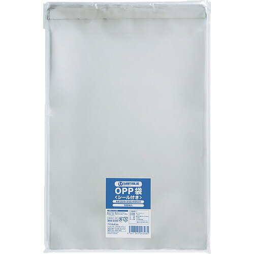 プラス（PLUS）　JTX　860239）OPP袋シ−ル付A4　100枚　B626J−A4　【品番：B626J-A4】