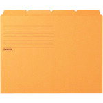 特長 ●4山がセットになった個別フォルダーです。 仕様 ●用紙サイズ：A4-E ●色：イエロー ●外形寸法：縦240×横311mm ●見出し部分：15mm ●坪量：360g／[[M2]] ●個別フォルダー ●1パック入数：20枚 ●ファスナー用の切れ目があります ●マチ用の折り目が10mm間隔で2本入っています(最大マチ幅20mm) 材質 ●ファイルカード紙 質量・質量単位 ●0.004kg 【メーカー名】プラス（株） 【メーカー品番】D614J