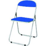 プラス（PLUS）　JTX　183874）折畳イス　FO−19C　ブルー　クロームメッキ　【品番：FO-19C BL】