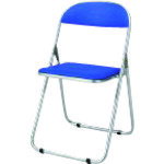 プラス（PLUS）　JTX　183876）折畳イス　FO−22C　ブルー　クロームメッキ　【品番：FO-22C BL】