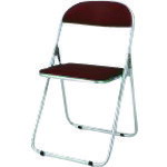 プラス（PLUS）　JTX　183875折畳イス　FO−22C　ブラウン　クロームメッキ　【品番：FO-22C BR】