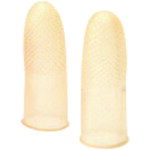 プラス（PLUS） 35967）指サック アメ色 L KM-103H 100個入 【品番：KM-103H】