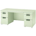 【別途送料あり】プラス（PLUS）　620402）LX−2　両袖机　L2−167S−33　LGY／LGY　【品番：L2-167S-33 L/L】