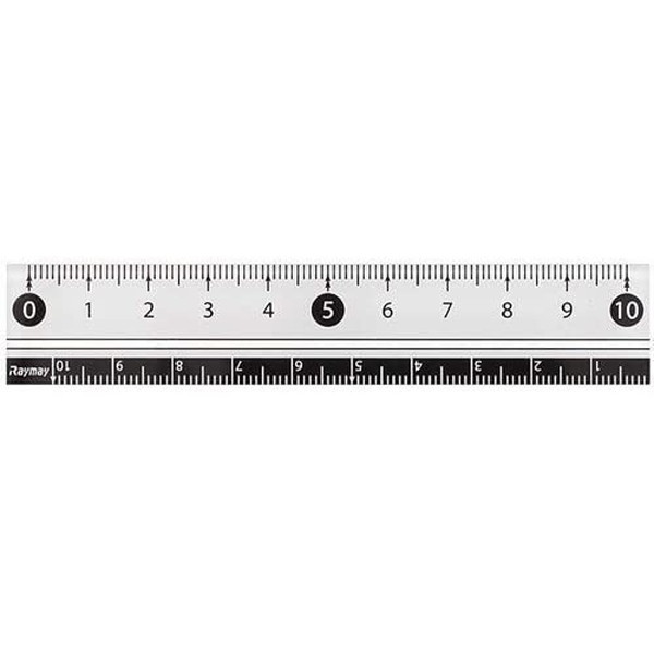【メール便対応】レイメイ藤井　見やすい白黒定規（10cm）　ホワイト　【品番：APJ128W】