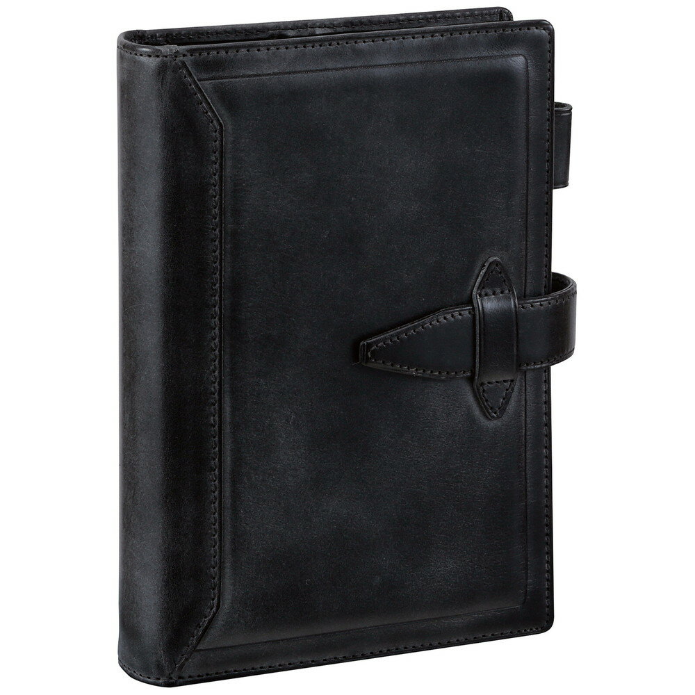 レイメイ藤井 ダ・ヴィンチ グランデ ロロマクラシック 聖書サイズ システム手帳(リング24mm) ブラック 【品番:DB3014B】