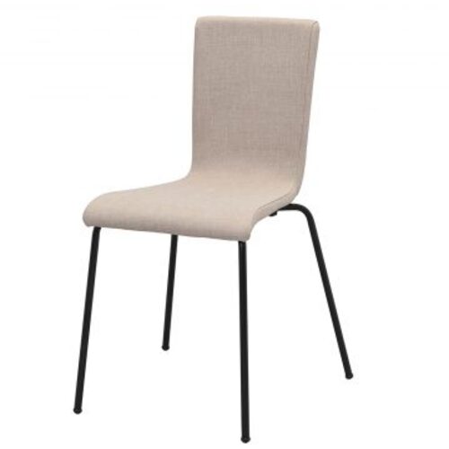 【法人限定】アール・エフ・ヤマカワ（RFY）　ファブリックチェア　ベージュ2　ブラック脚　【品番：RFC-FPBE2BF】