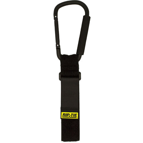 特長 ●高い耐久性を誇るRIP-TIEケーブルラップ。 ●サイズ、カラーバリエーションも豊富です。 用途 ●ケーブル管理に。 仕様 ●色：黒 ●幅(mm)：50.8 ●長さ(mm)：609.6 ●厚さ(mm)：3 ●最大結束径(mm)：152 ●引張強度(N)：235 ●使用温度範囲(℃)：-56〜93.3 ●耐久使用回数(回)：10000 ●長大なケーブルもしっかり支える特大カラビナ（縦約16cm）×工業用ナイロンウェビングで補強した重負荷向け面ファスナーが一体になったRIP-TIEケーブルキャリアー ●ツールベルトやバッグに取り付けて、予備のケーブル・テープなどを持ち歩いたり、設営の際トラスに一時的にケーブルを這わせておくのにも便利 ●面ファスナーは1万回以上の着脱テストをクリアしたVelcro(R)社(ベルクロ)製 材質 ●ナイロン 質量・質量単位 ●880.0g 【メーカー名】（株）RIP−TIE 【メーカー品番】JW-24-E05-BK