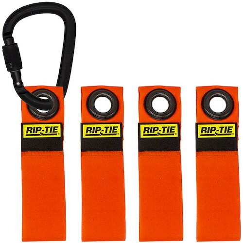 特長 ●高い耐久性を誇るRIP-TIEケーブルラップ。 ●サイズ、カラーバリエーションも豊富です。 用途 ●ケーブル管理に。 仕様 ●色：オレンジ ●幅(mm)：38.1 ●長さ(mm)：228.6 ●厚さ(mm)：2 ●最大結束径(mm)：50 ●引張強度(N)：175 ●使用温度範囲(℃)：-56〜93.3 ●耐久使用回数(回)：10000 ●PETZL社の安全環付きカラビナ（縦約11.5cm）と、ハトメ穴付き面ファスナーストラップが一体になった便利なアイテム ●ストラップはカラビナから取り外し可能 ●ひとつのカラビナに複数のストラップをまとめて使える(ストラップのみの別売りも有) ●ツールベルト・バッグなどに取り付けて、ケーブル類をスマートに管理 ●設営の際、トラスに一時的にケーブルを這わせておくのにも便利 ●素材は1万回以上の着脱テストをクリアしたVelcro(R)社製 材質 ●ナイロン 質量・質量単位 ●122.0g 【メーカー名】（株）RIP−TIE 【メーカー品番】LGC-09-G04-O