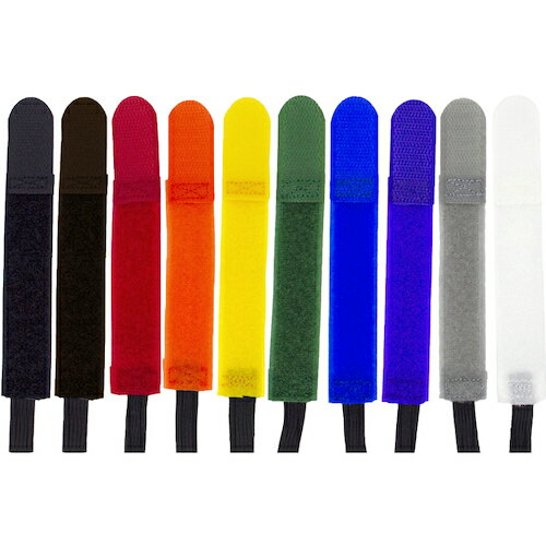 特長 ●高い耐久性を誇るRIP-TIEケーブルラップ。 ●サイズ、カラーバリエーションも豊富です。 用途 ●ケーブル管理に 仕様 ●色：虹 ●幅(mm)：19.05 ●長さ(mm)：127 ●厚さ(mm)：2 ●最大結束径(mm)：38 ●引張強度(N)：98 ●使用温度範囲(℃)：-21〜93.3 ●耐久使用回数(回)：2000 ●2 ●000回以上繰り返し使える面ファスナータイプのケーブルラップ ●必要な機能だけを追求したシンプルデザインで高品質＆低価格を実現 ●ごむひも付きでコネクタ部などへの取り付けも可能 材質 ●ナイロン 質量・質量単位 ●200.0g 【メーカー名】（株）RIP−TIE 【メーカー品番】M-05-EEM-N-RW