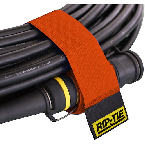 RIP-TIE　オプティカルラップ　ウェビング付き　38mm×350mm　10本入　オレンジ　【品番：OPW-14-010-O】