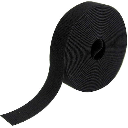 RIP-TIE　ラップストラップ　6．35mmX182．88m　1巻　黒　【品番：W-60-QSP-BK】