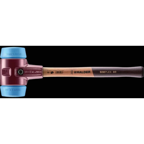 ロームヘルド・ハルダー　HALDER　SIMPLEXハンマー　TPEソフト　鋳造製ハウジングと高級木製ハンドルの組合せ　径80mm　