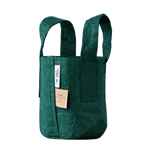 root pouch（ルーツポーチ）　リサイクルペットボトルから作られた不織布製の植木鉢　Forest with handles　3.8liter　【品番：RP-BF900-01H】