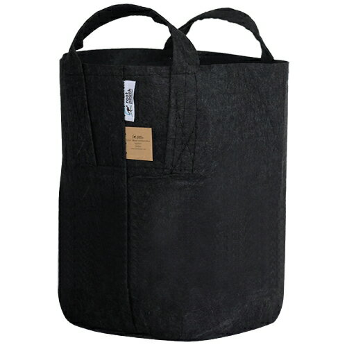 root pouch（ルーツポーチ） リサイクル素材で作られた不織布製の植木鉢 Black with handles 22liter 【品番：RP-RR800-06H】