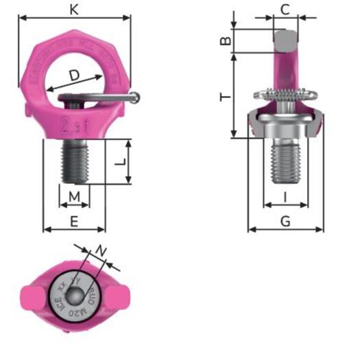RUD Ketten Rieger & Dietz　スターポイントインチサイズ　VRS−F−3／8−16UNC　【品...