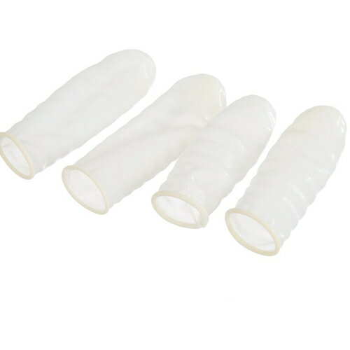 セーフラン安全用品（SAFERUN）　静電防止指サック　白　フリーサイズ　パウダーフリー　1000個　【品番：12517】