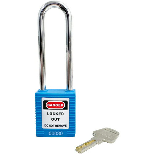 【別途送料あり】セーフラン安全用品（SAFERUN）　ロックアウト用パドロック　青　...