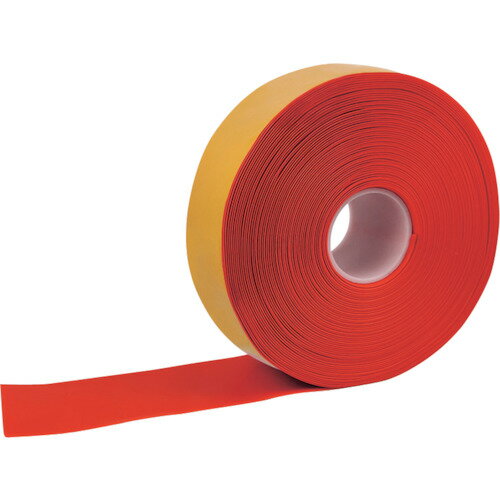 Daily Necessities - 【別途送料あり】セーフラン安全用品（SAFERUN）　高耐久ラインテープ　幅50mm×30m　赤　【品番：15002】