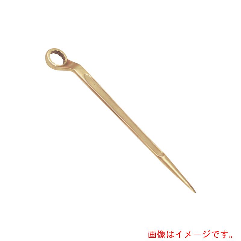 特長 ●火花が出ない耐腐食性のあるアルミニウム青銅製防爆工具です。 ●ISO基準に準じて製造されています。 用途 ●防爆が必要な環境。 仕様 ●二面幅寸法(mm)：17 ●全長(mm)：310 ●BAM(ドイツ連邦材料試験所)認定品 ●米国認定機関　FM Approvals認定取得品 ●UKAS(ユーカス、英国認定証機関認定審議会)認定取得品 材質 ●アルミニウム青銅 質量・質量単位 ●180.0g 【メーカー名】Safety Tools 【メーカー品番】154-17A