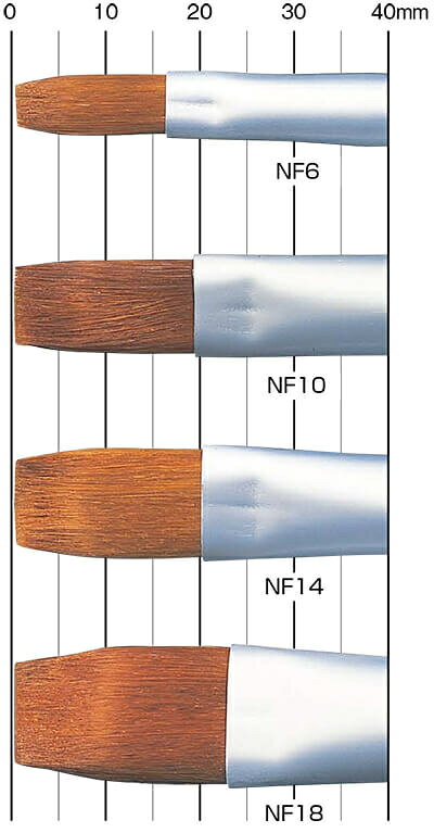 【メール便対応】サクラクレパス　画筆ネオセブロン平型 18号　【品番：NF18】