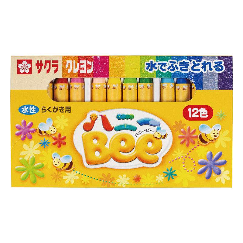 サクラクレパス　クレヨン水性 12色ハニーBee　【品番：WY12R1】