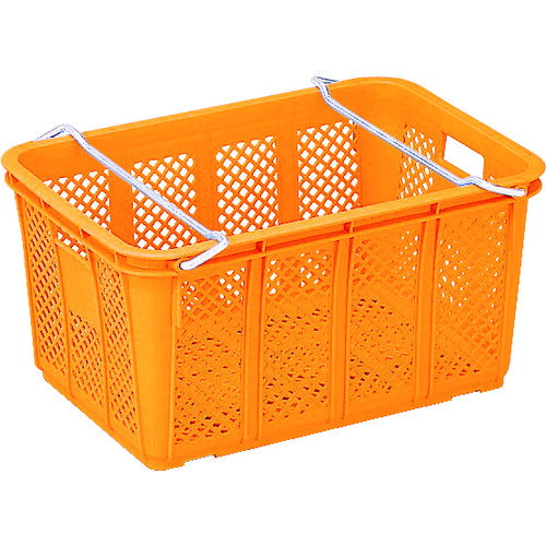 三甲（サンコー）　ネスティングコンテナー　104500　サンテナーA＃50（ハンドル付）オレンジ　【品番：SK-A50H-OR】