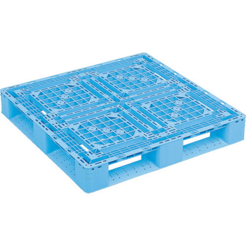 【別途送料あり】三甲（サンコー）　プラスチックパレット　812049　D4−1010−2青　【品番：SK-D4-1010-2-BL】□