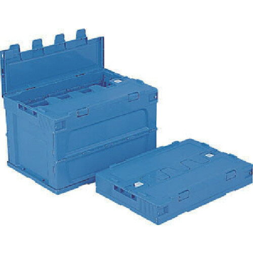 三甲（サンコー）　フタ一体型折りたたみコンテナー　557200　サンクレットオリコンP51B−D　青　【品番：SKP51B-D】