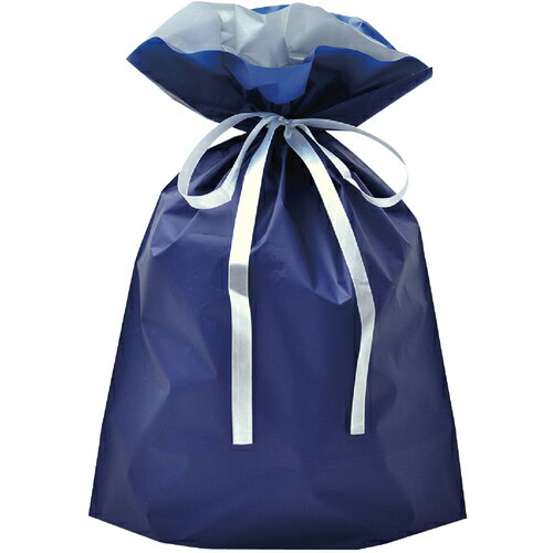 ササガワ（SASAGAWA）　巾着袋　巾着袋　ネイビー　310×430＋120　50P　【品番：50-3560】(3)