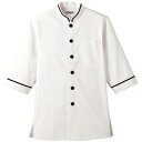 サーヴォ(SERVO) サンペックス 七分袖ショップコート ホワイト*ブラック M 【品番:D1127-M】