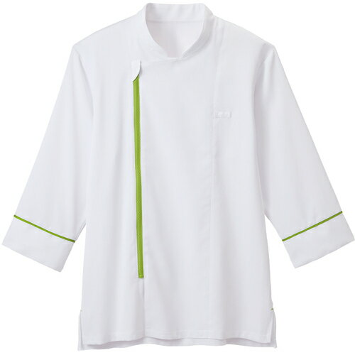 サーヴォ(SERVO) サンペックス 七分袖ショップコート ホワイト*グリーン 3L 【品番:DP1000-H9-3L】