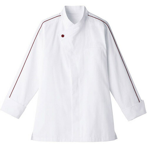 サーヴォ(SERVO) サンペックス 長袖ショップコート ホワイト*ワイン SS 【品番:ET1348-SS】