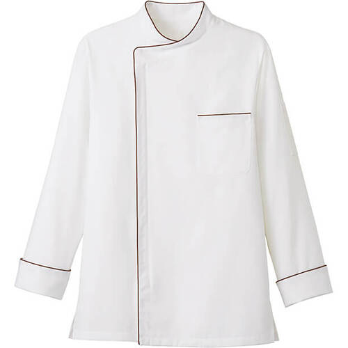 サーヴォ(SERVO) サンペックス 長袖ショップコート ホワイト*ブラウン M 【品番:ET6824-M】