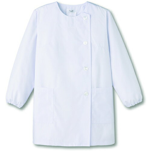 サーヴォ（SERVO）　サンペックス　【女性用】衿なし・長袖調理衣　ホワイト　LL　【品番：FA785-LL】