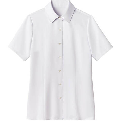 サーヴォ（SERVO）　GROW　トップクール・カルゼ半袖ブラウスホワイト11　【品番：GBSL-1870-A1-11】(4)