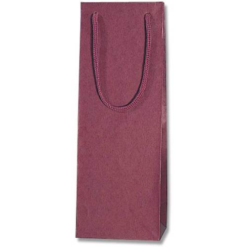 シモジマ　HEIKO　手提げ紙袋　カラーチャームバッグ　エンジ　ワインL　10枚入り　【品番：005340103】