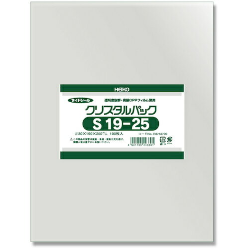【メール便対応】シモジマ　HEIKO　OPP袋　クリスタルパック　S　19−25　100枚入り　【品番：006752700】