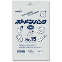 シモジマ HEIKO ボードンパック プラマーク入り #20 No.15 穴あり 100枚入り 【品番:006763315】