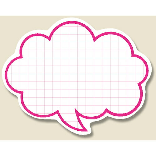 【メール便対応】シモジマ　HEIKO　抜型カード　フキダシ　L　ピンク　50枚入り　【品番：007234001】(4)