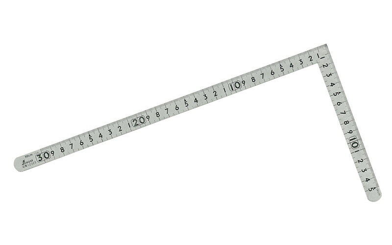 シンワ測定　曲尺小型 平 ステン 30×15cm 表裏同目　【品番：12325】