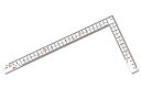 シンワ測定 曲尺厚手広巾 ホワイト 30cm 表裏同目 8段目盛 【品番:11160】