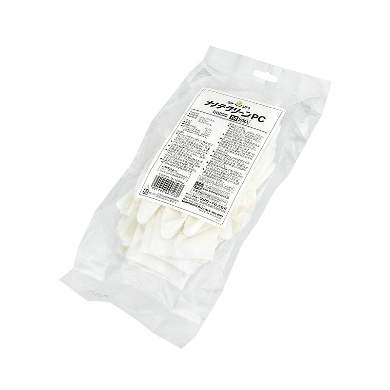 ショーワグローブ　ナノテクリーンPC 10双入 M　ホワイト　【品番：4901792007238】