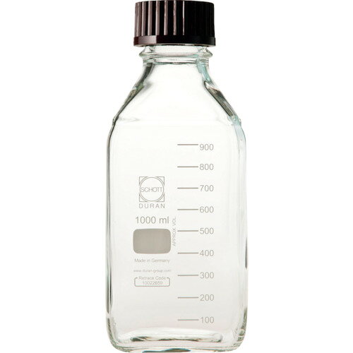 柴田科学（SIBATA）　耐熱ねじ口角びん　赤キャップ付　1000mL　10入　【品番：017...