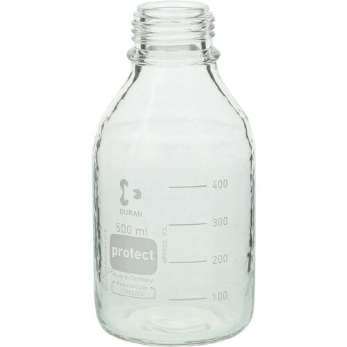 柴田科学(SIBATA) ねじ口びん セーフティコート びんのみ 500mL (10個入) 【品番:017280-5005A】